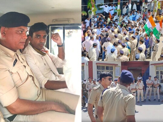 MP Congress:मध्यप्रदेश यूथ कांग्रेस अध्यक्ष विक्रांत भूरिया ने ट्रेन रोककर विरोध प्रर्दशन मामले में जमानत के बाद मीडिया से बातचीत की है. (Photo-News18)