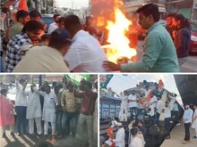 Rahul Gandhi :एमपी में सड़क पर उतरी कांग्रेस,कहीं ट्रेन रोकी- कहीं पुतला फूंका