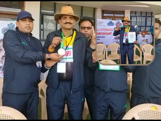 42वीं वेटरन मास्टर एथलेटिक चैंपियनशिप में जीता रजत पदक 