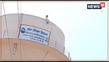 Sagar News:ट्राली की मांग को लेकर 'वीरू' बना युवक, 60 फीट ऊंची टंकी पर चढ़ा