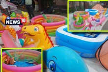 Bhilwara News : गर्मी में बढ़ी मिनी स्विमिंग पूल की डिमांड, भीलवाड़ा में यहां लग रही लोगों की भीड़
