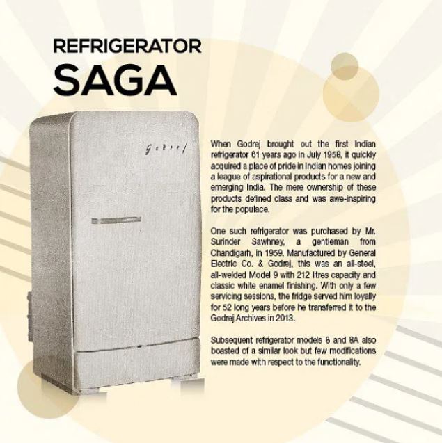 godrej first refrigerator