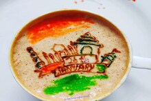 इस आर्टिस्ट ने कॉफी पर बनाई ताजमहल की कलाकृति, सोशल मीडिया पर वायरल हुई फोटो