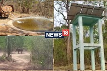 Palamu New: Torture of extreme heat continues, water supply from water tank for wild animals