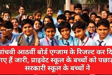 MP में 5वीं और 8वीं बोर्ड एग्जाम के रिजल्ट जारी, प्राइवेट स्कूलों पर भारी पड़े सरकारी विद्यालय