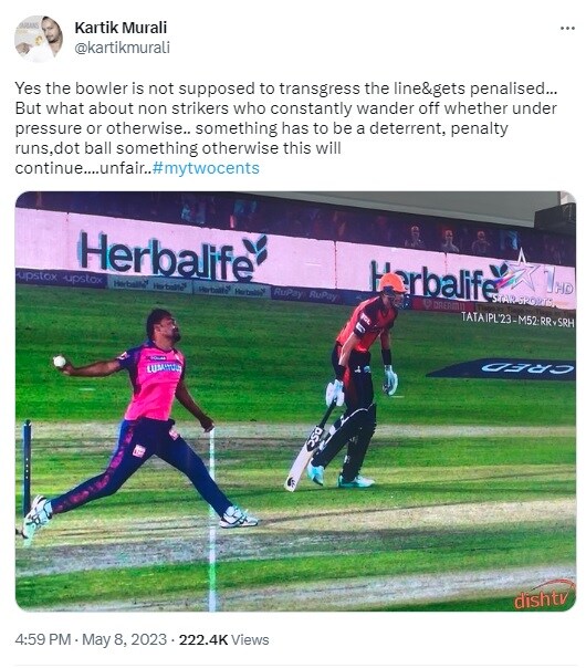 Murli Karthik Tweet