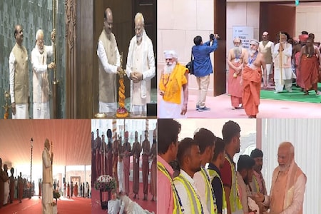 New Parliament Inauguration Live: देश को मिल गई नई संसद, PM मोदी ने हवन-पूजा के बाद लोकसभा में स्थापित किया सेंगोल, सर्वधर्म प्रार्थना का भी आयोजन - New parliament ...