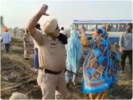 Punjab- मांग रहे थे जमीन का मुआवजा, लेकिन महिला किसान को पुलिस ने जड़ा थप्पड़, VIDEO वायरल