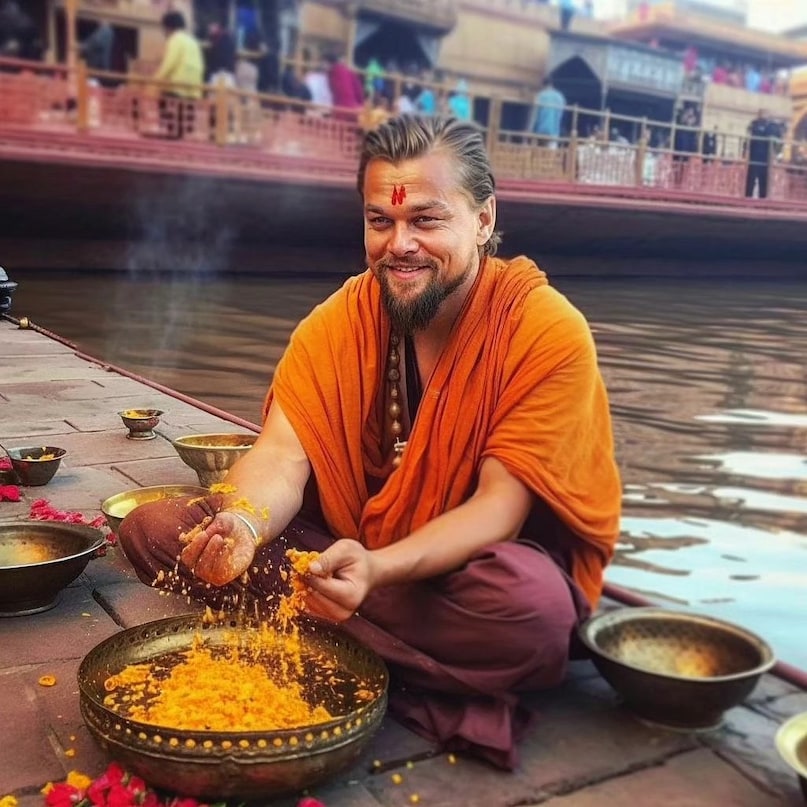 ai generated photos, ai generated hollywood actors photos, hollywoo top actors, eonardo dicaprio, will smith, harrison ford, robert downey jr, brad pitt, keanu reeves, varanasi, indian sadhu, morgan freeman, tom cruise, hollywood, digital art, artificial intelligence