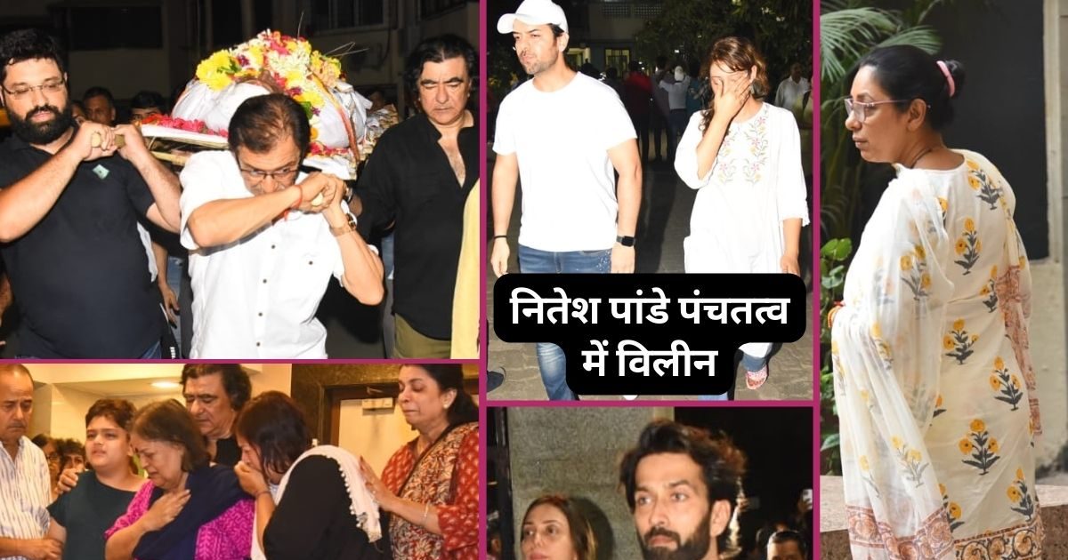 नितेश पांडे पंचतत्व में विलीन, मां-बेटे का हुआ बुरा हाल, रुपाली से लेकर नकुल तक टीवी सेलेब्स की आंखें हुईं नम