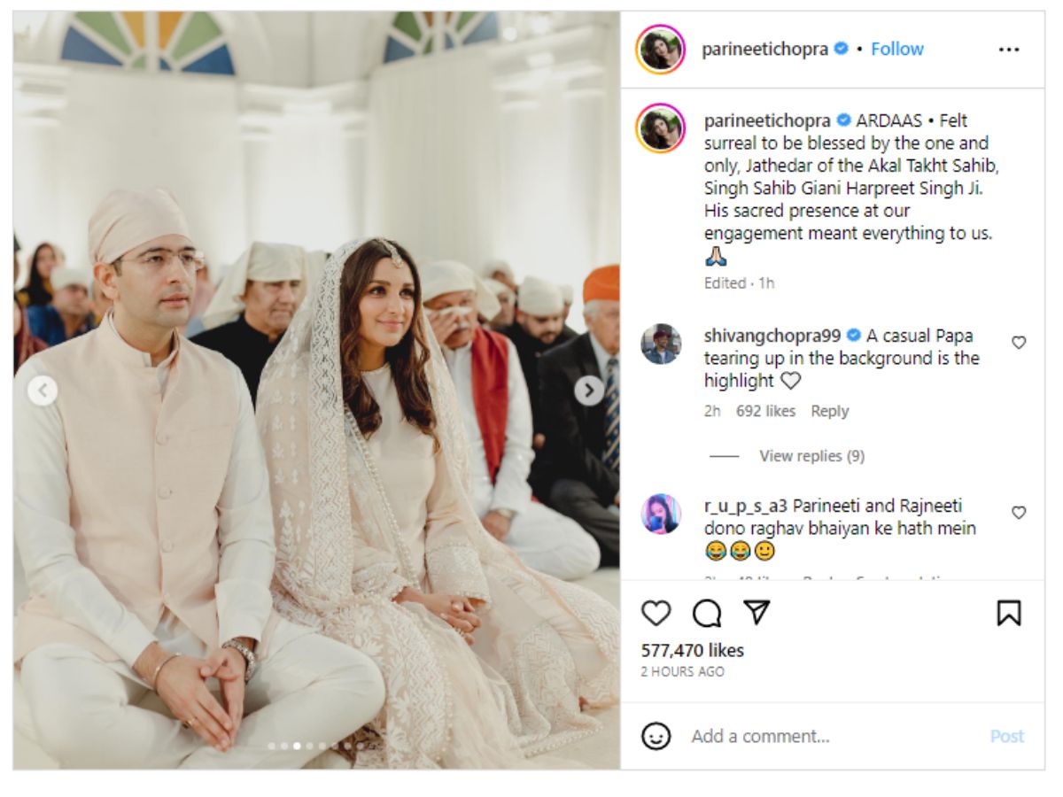 parineeti chopra father Pawan Chopra got emotional eyes filled with tears on her daughter engagement with raghav chadha