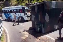 हिमाचल के बनीखेत में सेना का ट्रक पलटा, युवक की मौत, गुस्साए लोगों ने हाईवे किया जाम