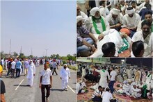 Farmer Protest: 18 घंटे से दिल्ली-चंडीगढ़-अमृतसर NH पर डटे किसान, हाईवे पर ही हुआ खाना-पीना और सोना