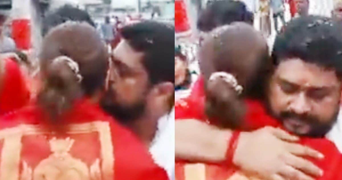 The director of ‘Adipurush’ surrounded in controversies as soon as he kisses Kriti Sanon outside the temple, getting trolled
