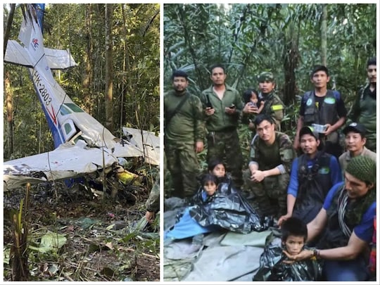 विमान हादसे के 40 दिन बाद जंगल में जिंदा मिले 4 बच्चे. (फटो AP)