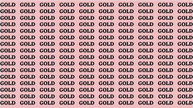Can you spot Cold among Gold, spot cold among gold within 7 seconds, spot cold among gold, optical illusion challenge, optical illusion, spot an odd word, clever optical illusion, viral puzzle, trending puzzle