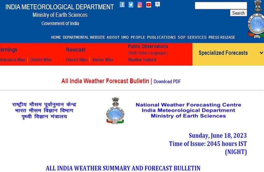 IMD Weather Update