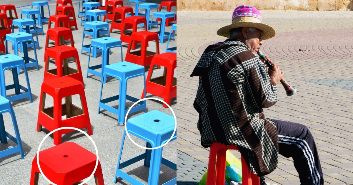 प्लास्टिक के स्टूल में क्यों होते हैं छेद? गैस पास करने के लिए इन्हें