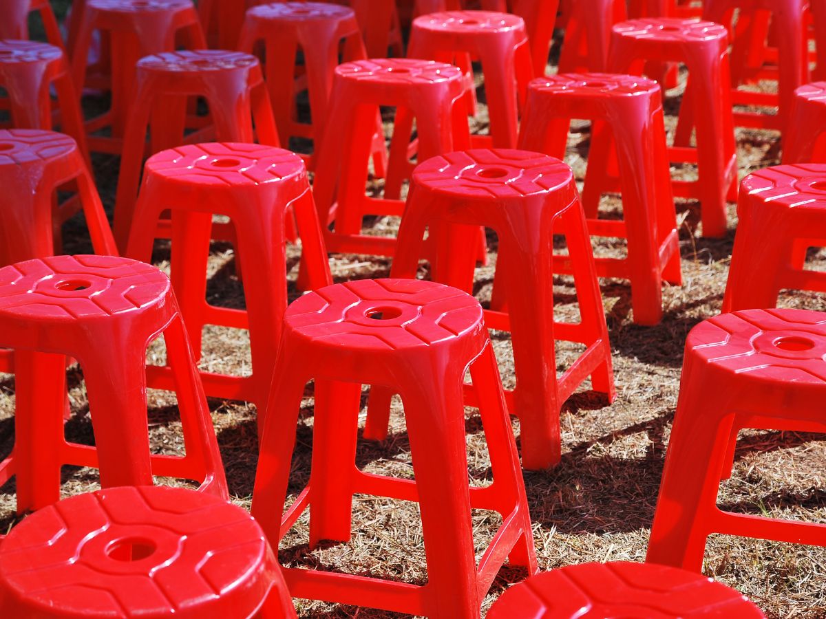 why plastic stools have holes