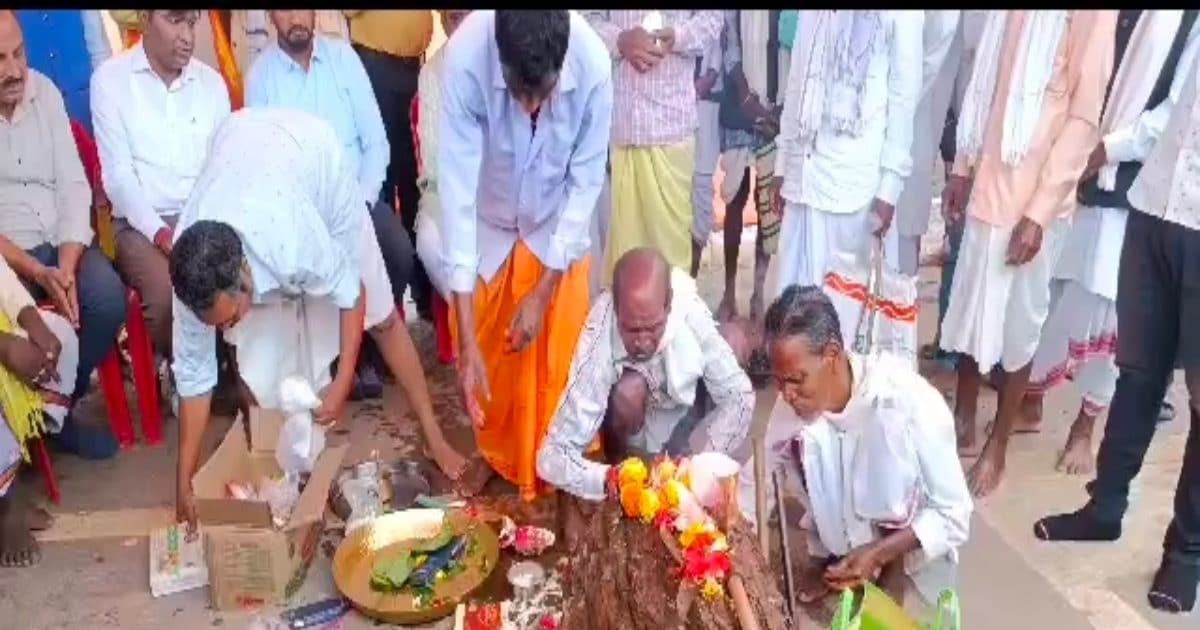 ऐतिहासिक बस्तर दशहरा की प्रथम विधान पाटजात्रा रस्म हुई पूरी, बलि देकर