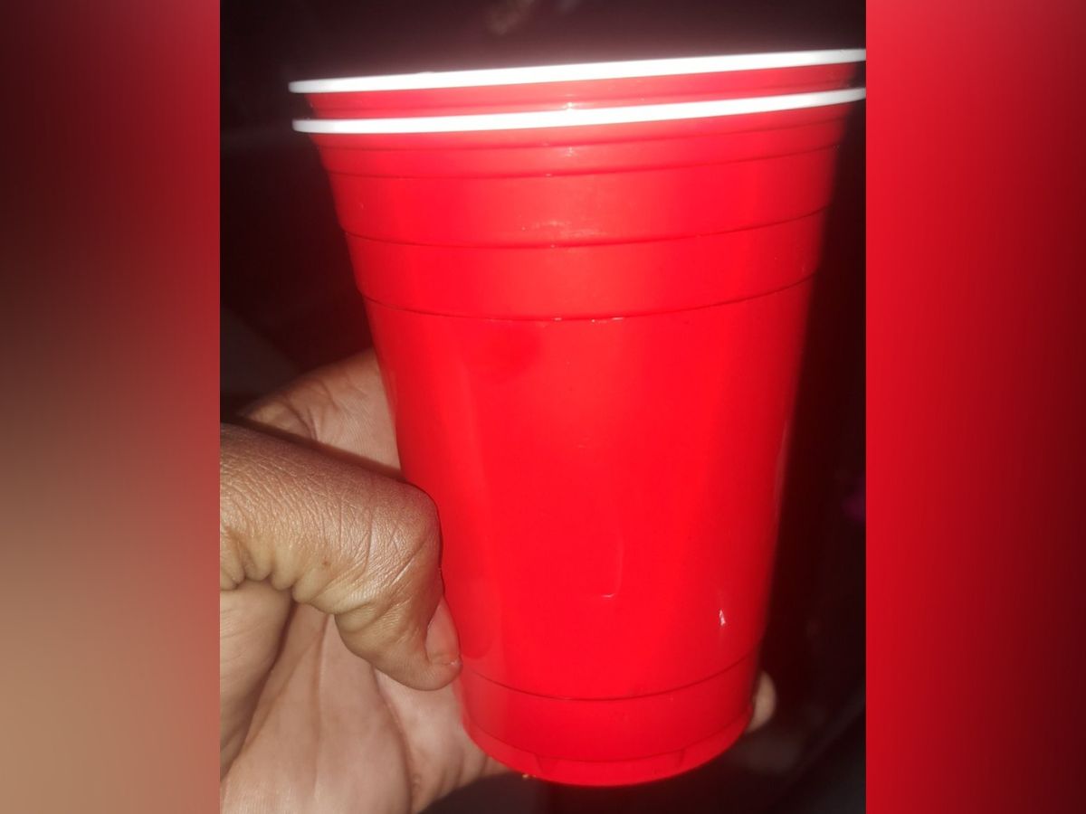 Why is a line made in a plastic cup, how is it different from those