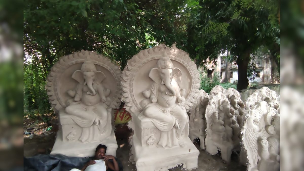 कानपुर में गणेश महोत्सव की तैयारी शुरू, मूर्ति को आकार देने में जुटे कारीगर, VIDEO