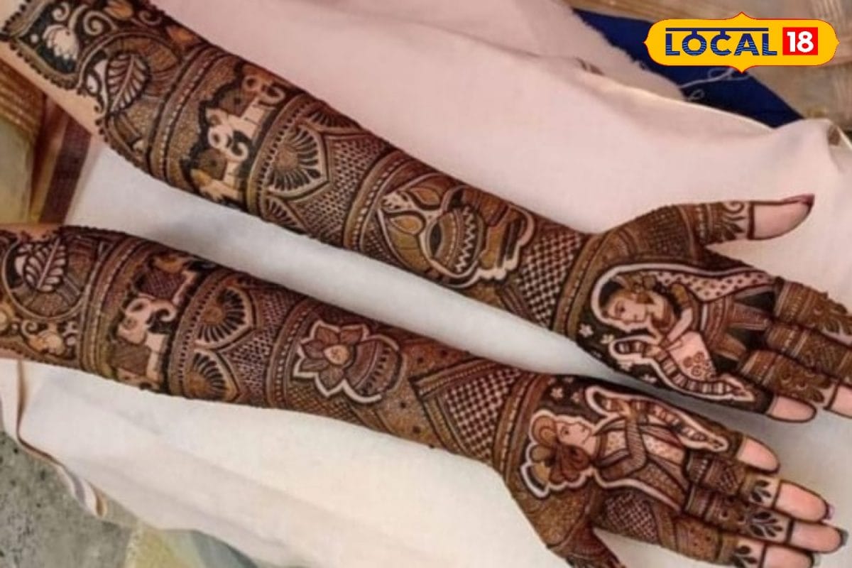 दुल्हन मेहंदी के लिए यहां से लें ट्रैंडी डिजाइन्स - bridal mehndi design  for hand foot-mobile
