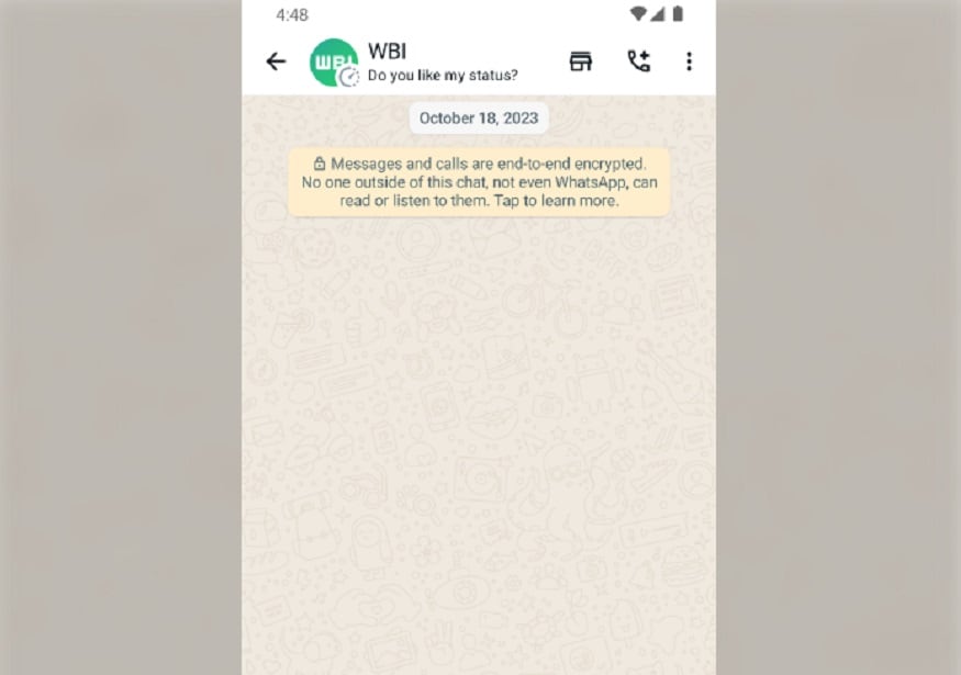 WhatsApp Feature visible chats