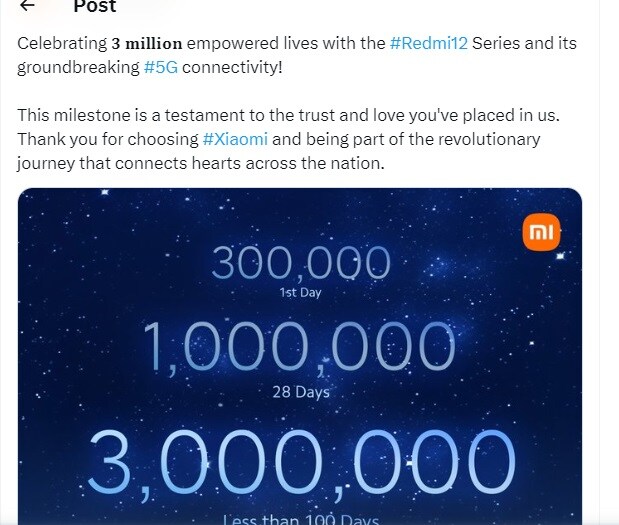 Redmi 12 सीरीज 30 लाख सेल, Redmi 12 5G सेल, Redmi 12 सेल ऑफर, Redmi 12 5G 3 लाख फोन सेल, Redmi 12 4G डिस्काउंट Redmi 12 5G कीमत में कटौती, Redmi 12 4G और 5G स्पेक्स, Redmi 12 4G और 5G फीचर्स, mi मोबाइल ऑफर, रेडमी फोन की कीमत में छूट, फ्लिपकार्ट सेल रेडमी ऑफर, अमेज़न सेल रेडमी ऑफर, रेडमी 12 4जी टॉप स्पेक्स, रेडमी 12 5जी स्पेक्स, फ्लिपकार्ट सेल, फ्लिपकार्ट सेल रेडमी 12 फोन डिस्काउंट, फ्लिपकार्ट सेल स्मार्टफोन डिस्काउंट, रेडमी फोन डिस्काउंट, रेडमी फोन सेल पर, रेडमी फोन, रेडमी फोन फ्लिपकार्ट सेल, दिवाली सेल, एमआई दिवाली, एमआई के साथ दिवाली