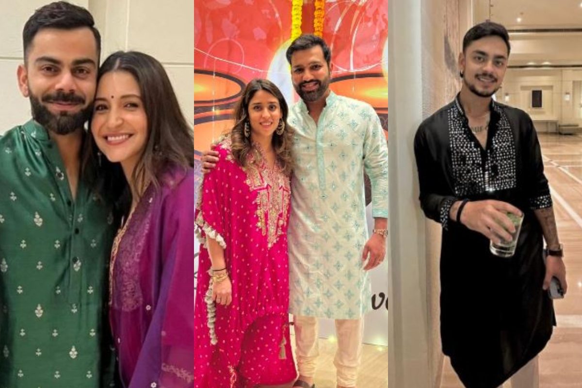 भारतीय खिलाड़ियों ने मनाई दिवाली, विराट- रोहित फैमिली संग पहुंचे, देखें VIDEO