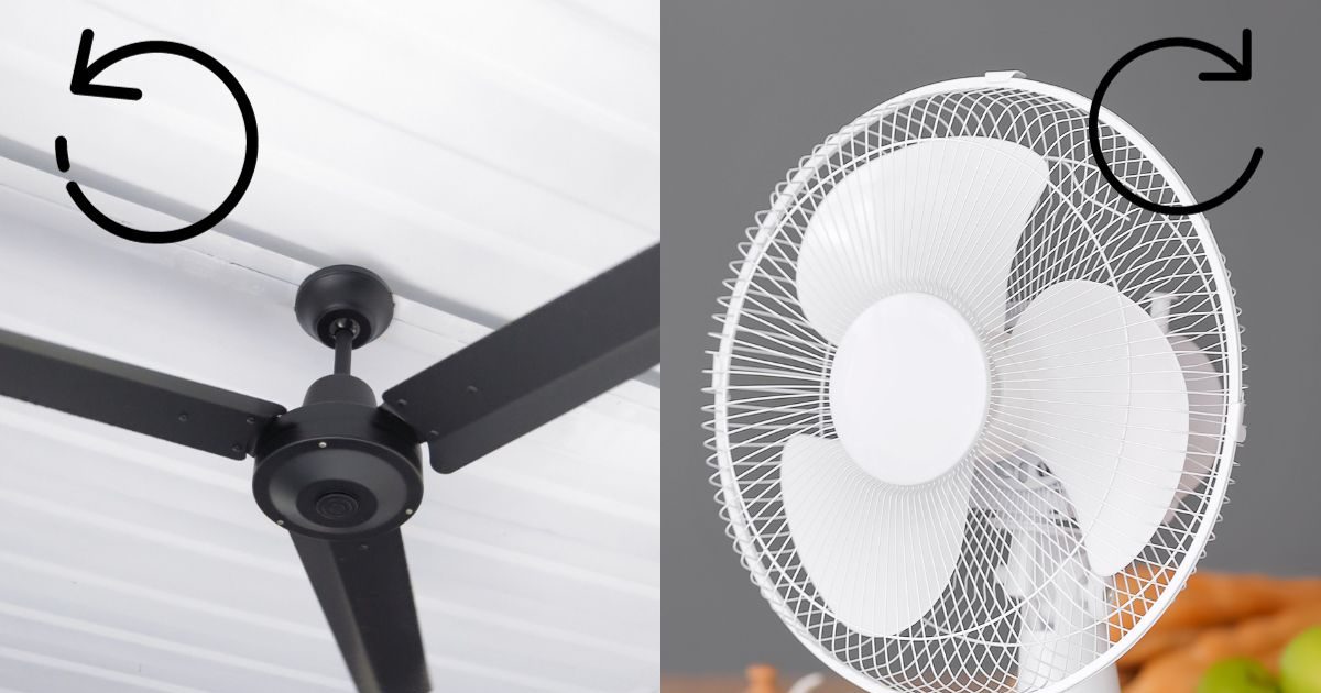 सीलिंग फैन की पंखियां बाईं ओर जबकि टेबल फैन की दाईं ओर क्यों घूमती हैं