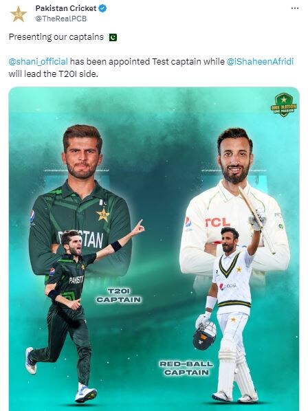 Shaheen Afirdi, Shan Masood, Shaheen Afirdi t20 captain, shan mashood test team captain, pcb announced Shaheen Afirdi t20 captain, pcb announced shan masood test captain, pakistan national cricket team, babar azam, babar azam resigns, babar azam resign captaincy, pcb
