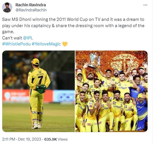 IPL 2024, IPL 2024 Auction, Rachin Ravindra, Rachin Ravindra Stats, Rachin Ravindra IPL Price, Rachin Ravindra IPL Auction, MS Dhoni, Chennai Super Kings, CSK Full Squad, Cricket News Hindi, Cricket news, IPL 2024 Schedule, आईपीएल 2024, रचिन रवींद्र