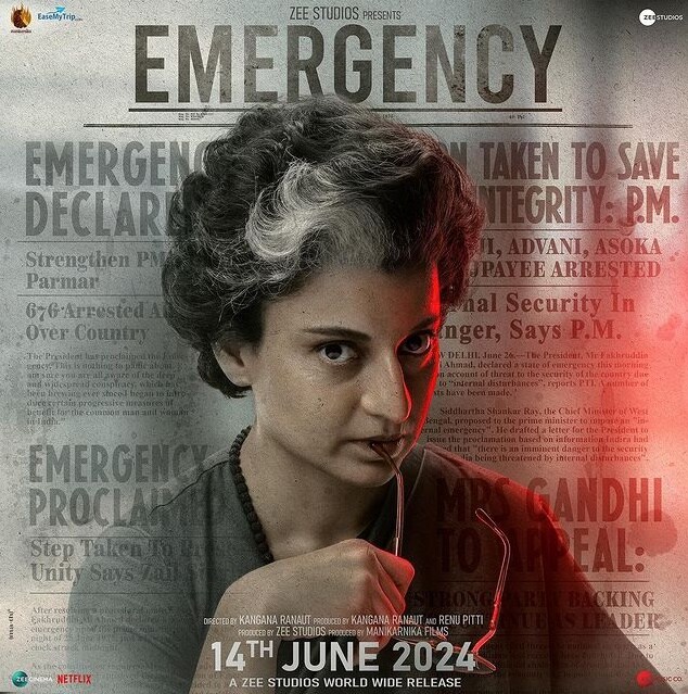 Kangana Ranaut, Emergency, Emergency release date, Kangana Ranaut Emergency, Emergency new poster, Anupam Kher, Mahima Chaudhary, Prime Minister Indira Gandhi, Prime Minister Indira Gandhi biopic, Prime Minister Indira Gandhi film, kangana ranaut Prime Minister Indira Gandhi, Indira Gandhi, PM Indira Gandhi, Indira Gandhi kangana ranaut film on Indira Gandhi, bollywood news, entertainment news on hindi