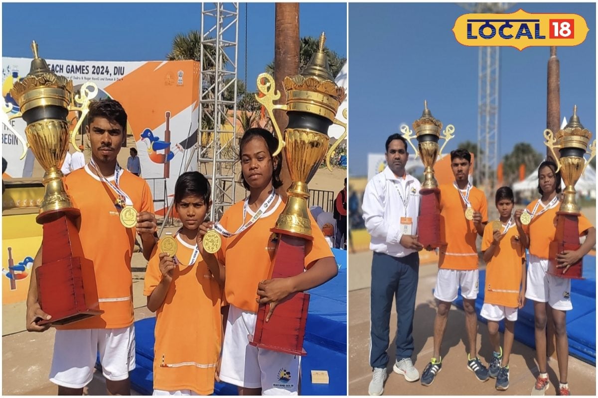 दमन दीव में आयोजित गेम्स में मल्लखंभ में छत्तीसगढ़ की दोनों टीमों ने जीता गोल्ड