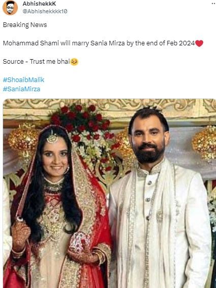 Sania Mirza, Mohammad Shami