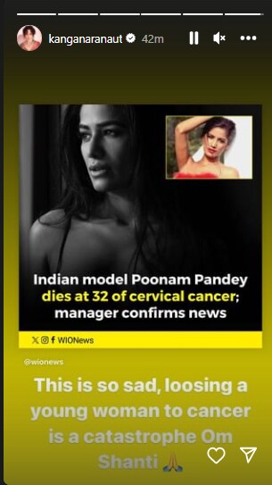 Kangana Ranaut Comment on Poonam Pandey