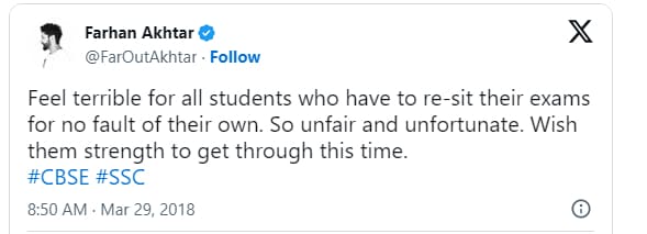 Farhan Akhtar's tweet