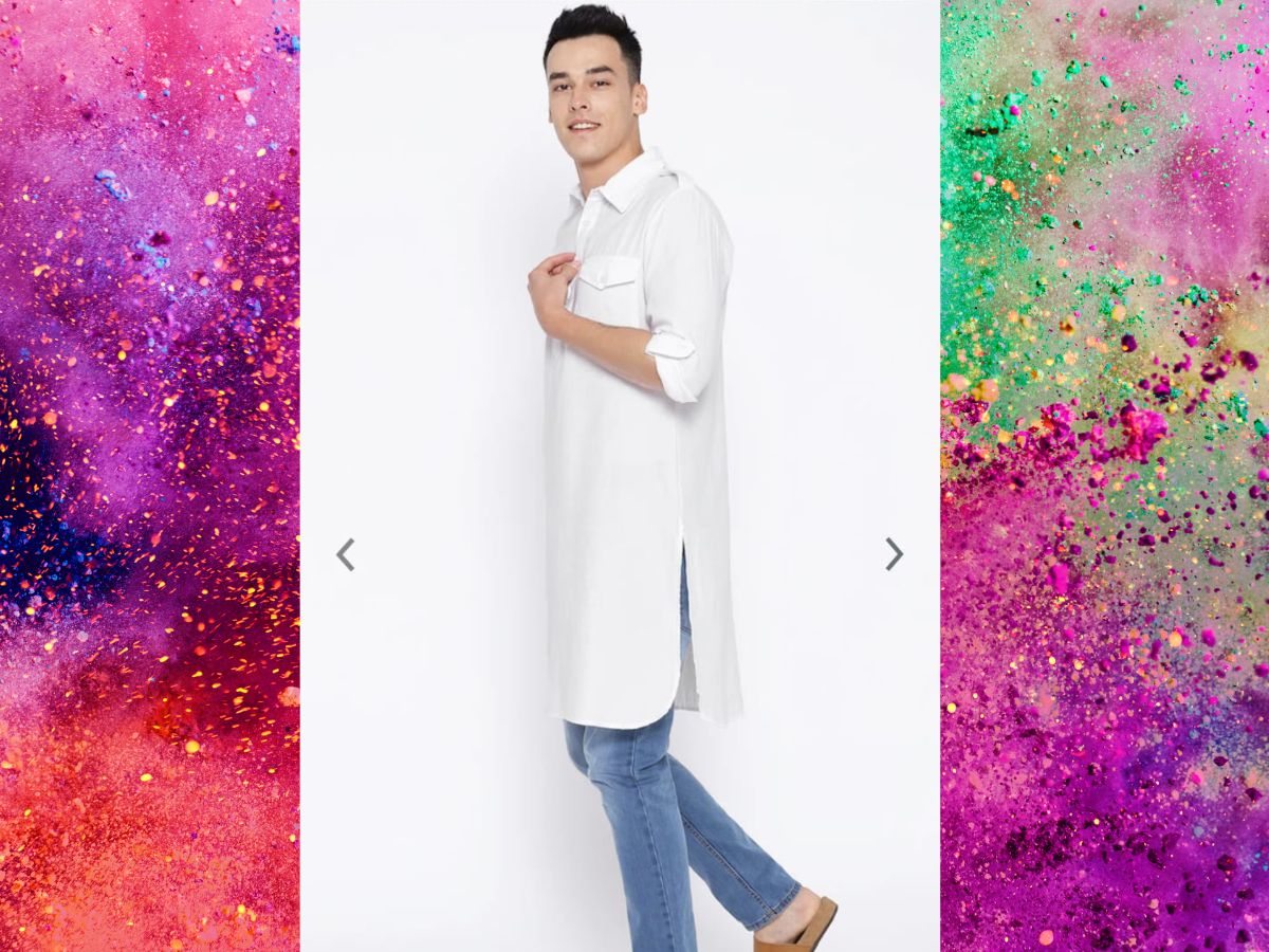 Splash of Style: Top 5 Holi Outfits for Men and Women to Make a Statement -  KALKI Fashion Blog