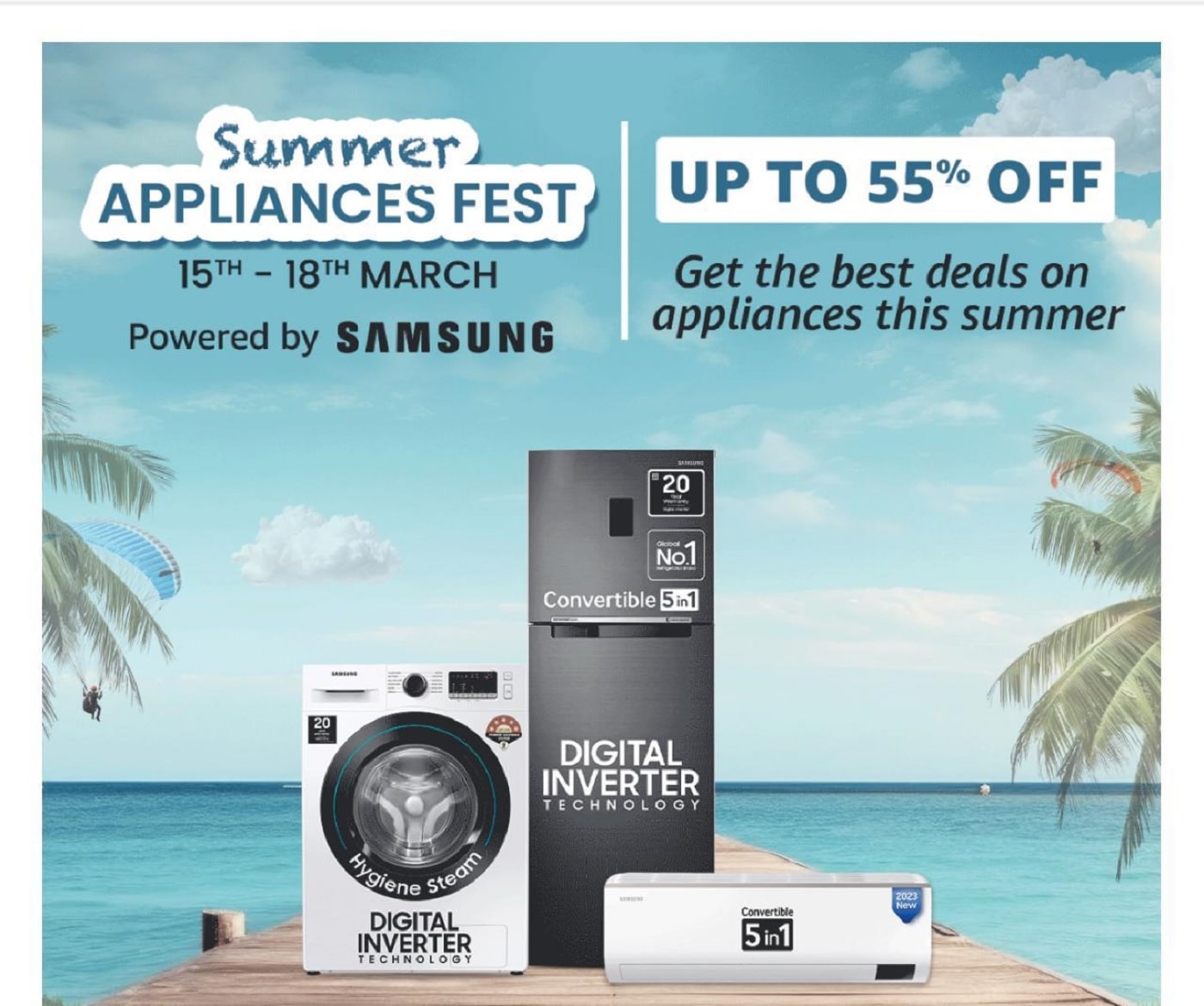 AC offer, fridge offers, washing machine deal, amazon summer sale deal, amazon summer appliance fest sale, amazon sale 2024,amazon sale,summer sale amazon,summer sale,best ac,best fridge,best washing machine
