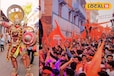 करौली में निकली प्रभु श्रीराम की शोभायात्रा, बाहुबली हनुमान को देख सभी हुए मंत्रमुग्ध, डीजे पर झूमे भक्त