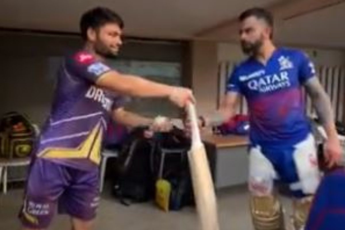 आपकी कसम खाता हूं, रिंकू सिंह ने तोड़ डाला कोहली का बैट, विराट हुए नाराज