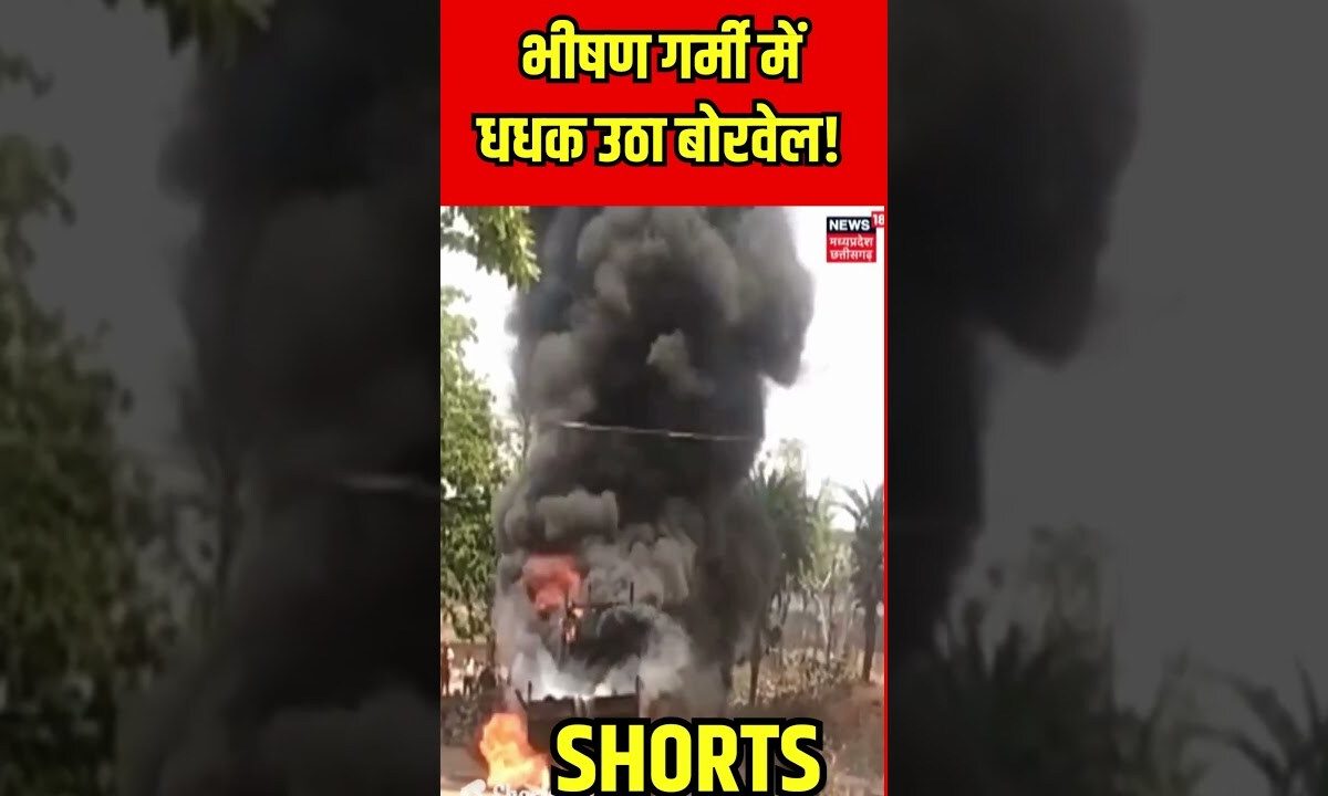 Shorts : भीषण गर्मी में धधक उठा बोरवेल | #shivpuri #latestnews #shorts