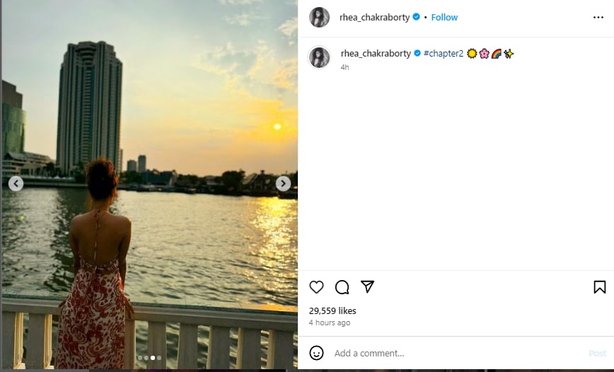 Rhea Chakraborty Instapost