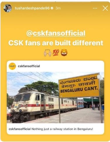 Tushar Deshpande, Tushar Deshpande trolls rcb, Tushar Deshpande tross rcb insta story, rcb vs rr, Tushar Deshpande trolls royal challengers bengaluru, तुषार देशपांडे, आरसीबी बनाम आर