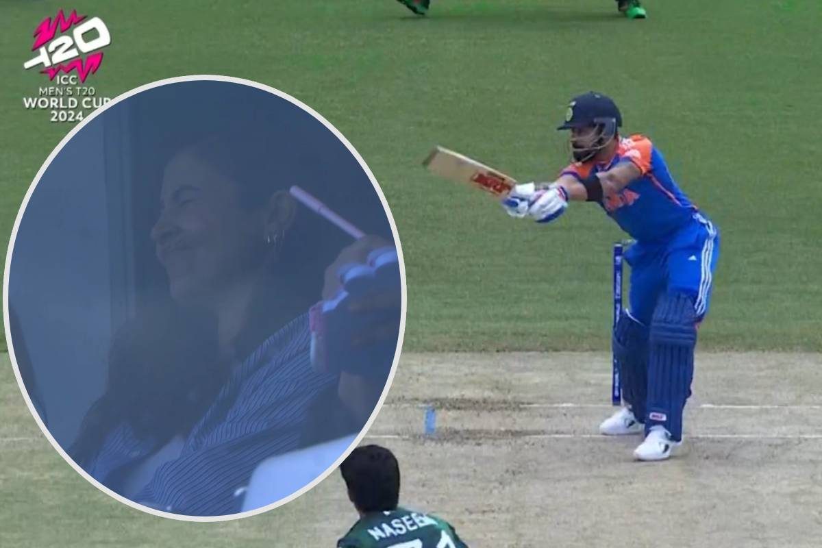 VIDEO: बाहर जाती गेंद पर गलत शॉट खेल बैठे विराट... अनुष्‍का का मूड भी हुआ ऑफ