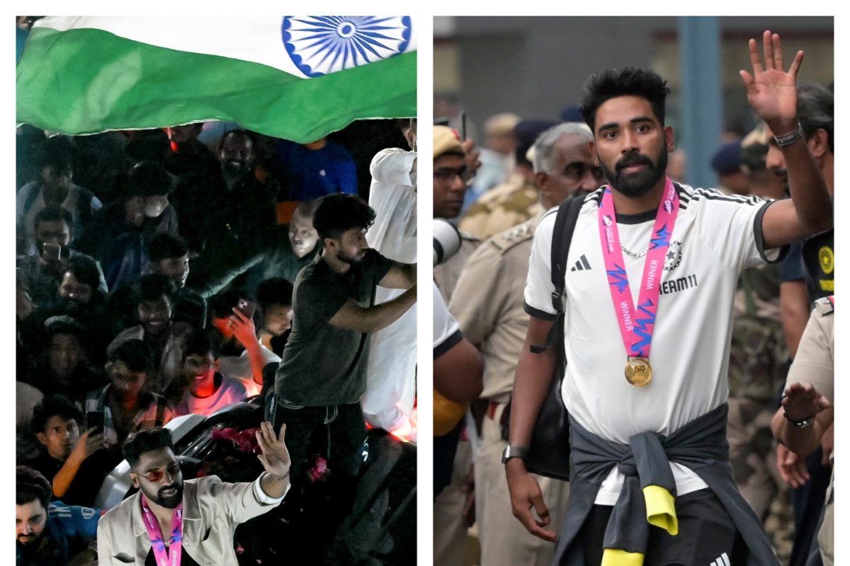 सिराज ने हैदराबाद में अपने खास को पहनाया वर्ल्ड कप का मेडल, हीरो की तरह वेलकम