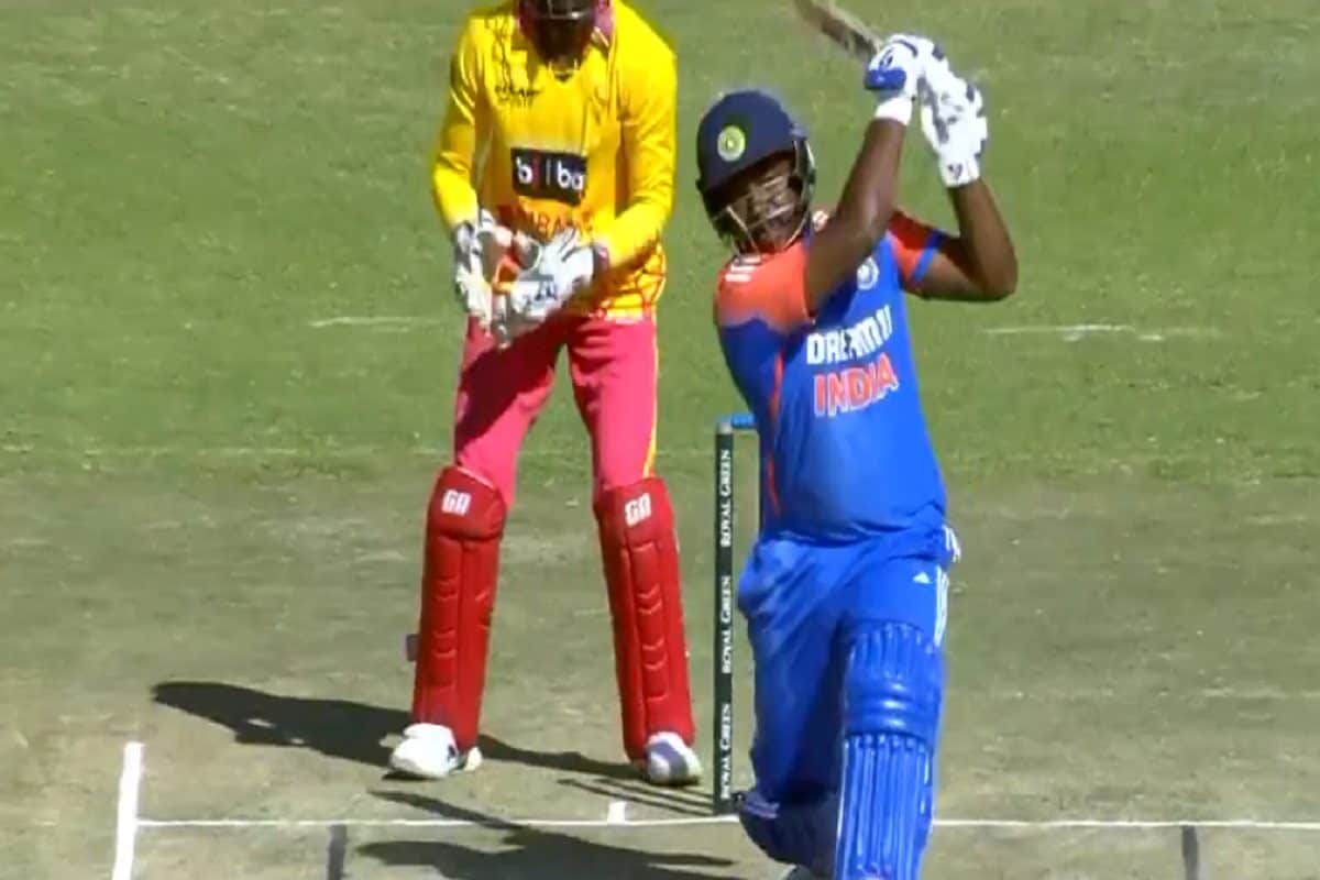 सैमसन ने जड़ा IND vs ZIM सीरीज का सबसे लंबा छक्का, स्टेडियम के बाहर गई गेंद