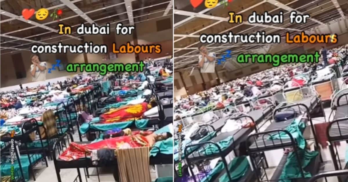 People of UP-Bihar live like animals in Dubai, they live on top of each other, the heart will tremble after seeing this!