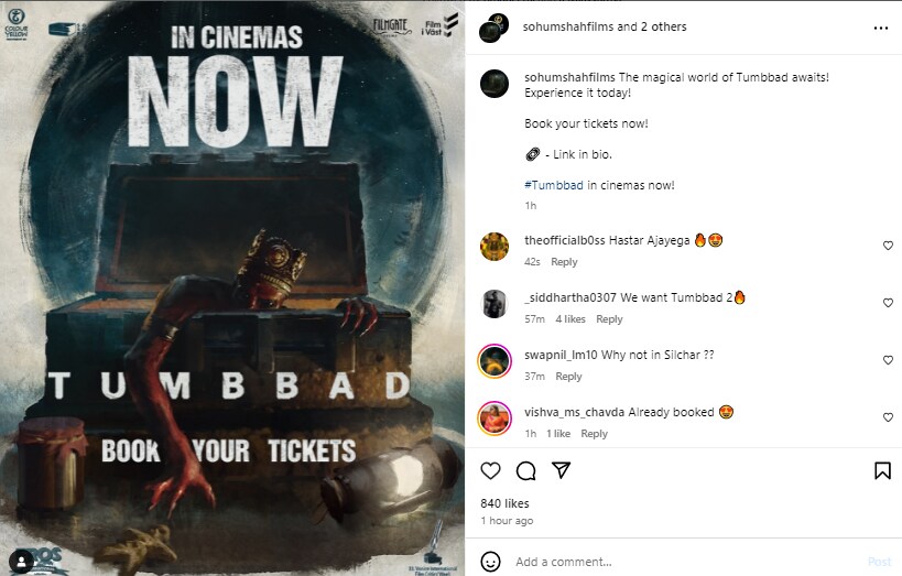 Tumbbad advance booking